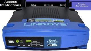 Linksys Network Router Internet Access Policy Setup