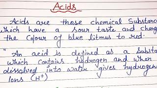 Define Acid l What is Acid? l The definitions of acid?