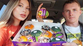 halloween donuts mukbang + a chaotic moving vlog! (life update)