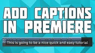 How to Create Open Captions in Adobe Premiere!