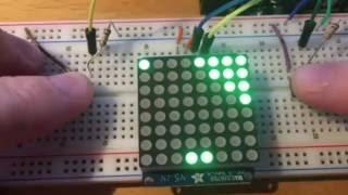 8x8 LED Matrix Arduino Breakout Game - simple