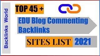 Instant Approval Free .EDU Blog Commenting Backlinks Site List