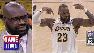 "Unreal King James" - NBA Gametime crew react LeBron scores 32 triple-double help Lakers beat Kings