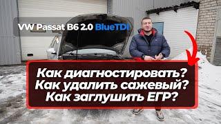 VW Passat B6 2.0 BlueTDI - Тонкости механического удаления EGR/DPF/Adblue и обучение работе с ЭБУ