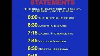 2017-10-01- Yva Las Vegass - Live - Broad Statements @ The Cell Theater, NY (Audio)