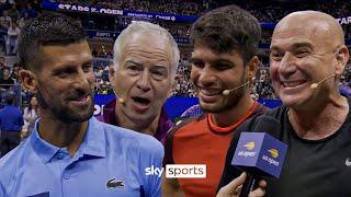 Djokovic, Alcaraz, McEnroe & Agassi share the love in New York! 