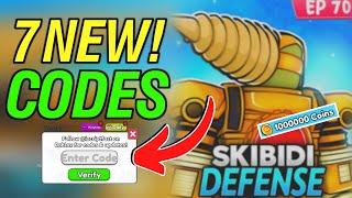 ️EP-70PART1️SKIBIDI TOWER DEFENSE CODES 2024 NEW CODES - CODES SKIBIDI TOWER DEFENSE