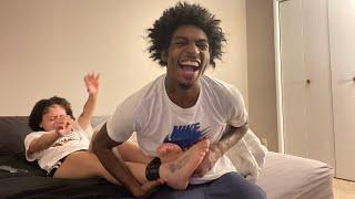 Tickling My Gf Feet PRANK Pt2 This Time With Duct Tape￼￼‼️