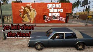 Grand Theft Auto San Andreas: CJ clean the Hood with blood