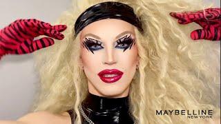 AQUARIA 80'S INSPIRED DRUGSTORE DRAG MAKEUP TUTORIAL | MAYBELLINE NEW YORK