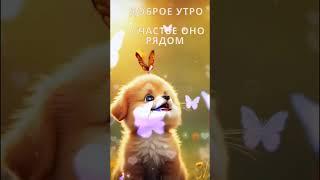 Доброе утро,хорошего дня открытки на каждый день #открытка #доброеутро #видеооткрытка #доброеутречко