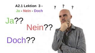 Deutschkurs A2 - Ja / Nein / Doch