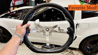 Steering Wheel Upgrade C6 Corvette - Carbon Fiber Steering Wheel