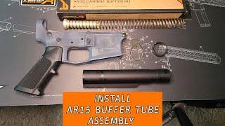 How to Install AR15 Buffer Tube Assembly - Aero Precision Lower Receiver