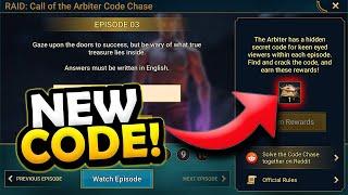 NEW CODE CHASE PROMO - FREE REWARDS TO ALL PLAYERS EP 3 CALL OF ARBITER - RAID SHADOW LEGENDS