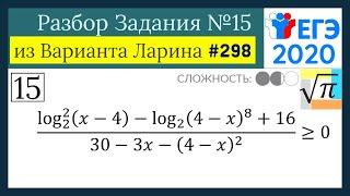 Разбор Задачи №15 из Варианта Ларина №298 (РЕШУЕГЭ №531307)