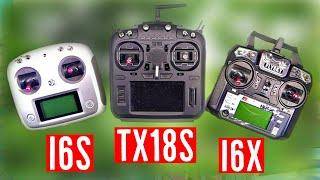 FlySky VS Radio King Size Comparison - FS-i6X, FS-i6S & TX18S