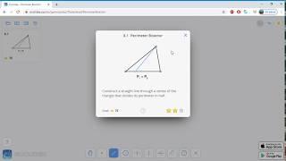 8.1 Euclidea - Perimeter Bisector - 4L 7L