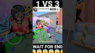 1 vs 3 op funny clutch# garend # freefire# ajay king official# viral # trending#