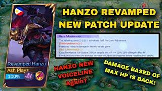 FINALLY!! HANZO REVAMPED NEW PATCH UPDATES! ( hanzo new voiceline again?)