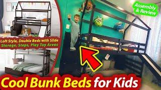 Best Kid Beds Ever! House Bunk Beds for Kids, Bunk Bed With Slide! Loft Bed Bunk Beds Ideas