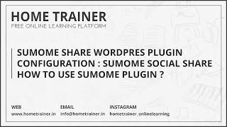 SumoMe Share WordPres Plugin Configuration : SuMome Social Share | How to Use SumoMe Plugin ???