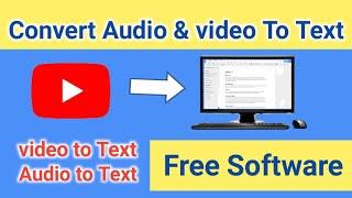 Audio या video को Text में कैसे बदले। Convert Audio or video in Text. #video to text #voice to text