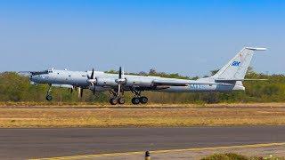 Indian Navy Tupolev Tu-142M Take-off | Loudest aircraft in the world.