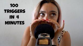 100 TRIGGERS IN 4 MINUTI | ASMR