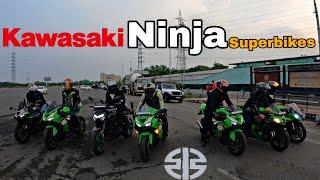 Kawasaki Ninja Zx6r Vs Zx10r  || Wheelie On Hayabusa 