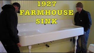 Building Farmhouse #19: 1927 Cast Iron Farmhouse Apron Sink