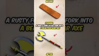 Forging a War Axe from a Rusty Forklift Fork