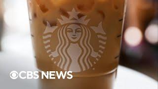 CBS News tracks cups dropped in Starbucks recycling bins, many end up not recycled