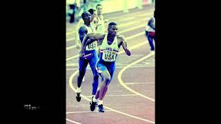 World Record 4x400m 1993 heats and finals split times. Michael Johnson 42.9