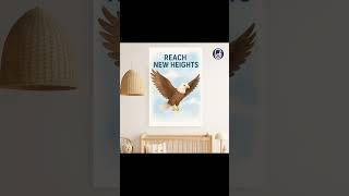  Soar above the limits — Reach New Heights This motivational eagle print is more than art #art