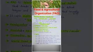 Food and Agricultural Organisation | FAO