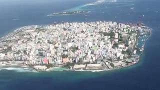 Take off from maldives. Взлет с Мальдив.