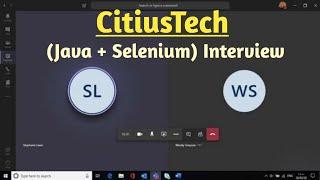 Real CitiusTech Automation (Selenium + Java) Testing interview on teams | First Round