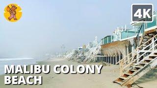 Malibu Colony Beach Walking Tour | {4k}  Binaural Sound