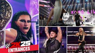 WWE 2K25 Entrances: Rhea Ripley, Dominik Mysterio, Liv Morgan, Dom & Liv [with music]