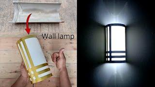 Membuat lampu dinding dari pvc talang bekas