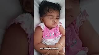 Nom Nom | Baby sucking while sleeping #trending #shorts #cutebaby #love #asmr #baby #tiktok