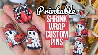 HOW TO MAKE PRINTABLE SHRINK PLASTIC CUSTOM PINS USING CRICUT PRINT THEN CUT