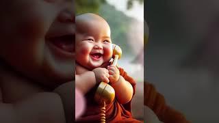 Cute little monk ️️ #cute #babymonk #youtube #baby #cutebaby #funny #youtuber #youtubeshort