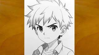 How to Draw an Original Anime Boy || Easy Anime Drawing Step by Step || Anime Sketch