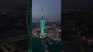 #spinnaker tower on drone footage