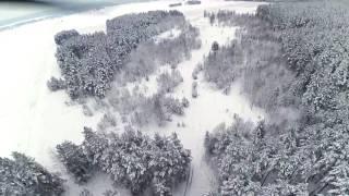 Zima z drona / okolice Sobolewa