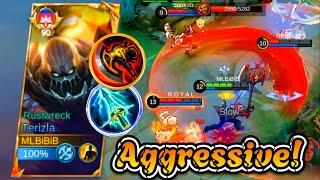 THE AGGRESSIVE TERIZLA ( TERIZLA VS ALPHA EXP-LANE ) BUILD TOP 1 GLOBAL TERIZLA - MLBB