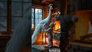  Kid Hugs Giant Peacock | Magical Animal Friendship Moment! shorts virtual reality #shorts