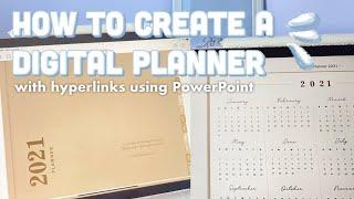 HOW TO MAKE A DIGITAL PLANNER WITH HYPERLINKS USING POWERPOINT I Aesthetic minimalist planner